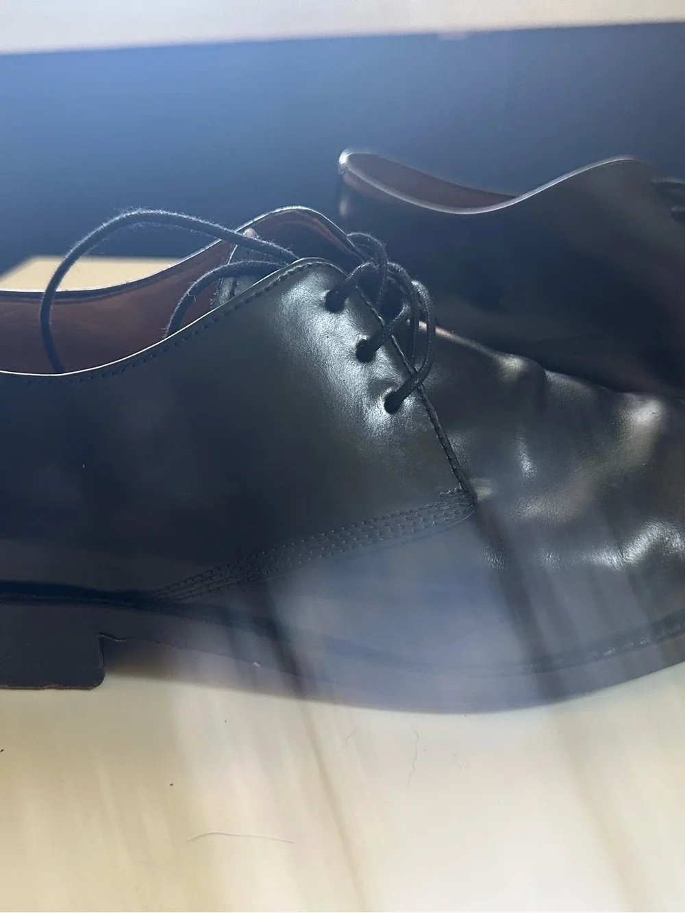 Johnston & Murphy Black Leather Derby Dress Shoes